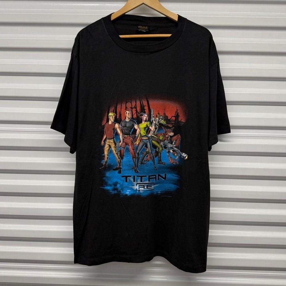 Vintage 2000 Titan A.E. Animated Sci-Fi Movie T-Shirt Size XL
